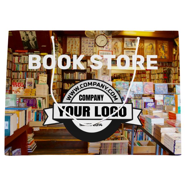 Logo und Hintergrund speichern Große Geschenktüte (Vorderseite)