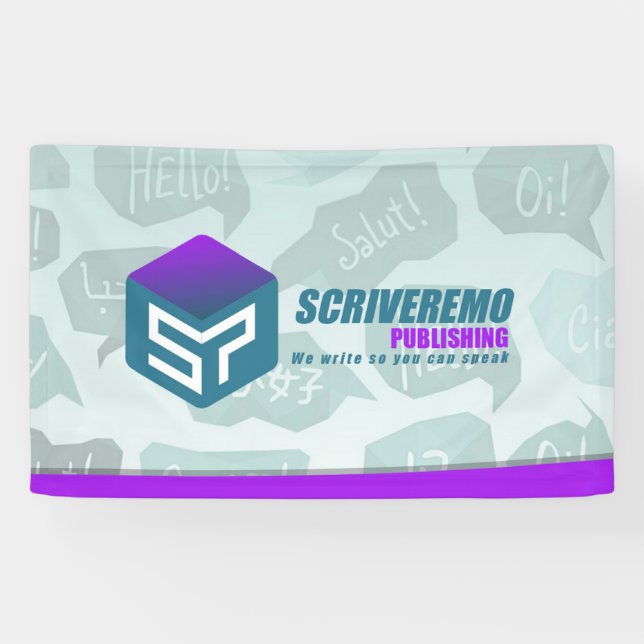 Logo und Hintergrund von Scriveremo Banner (Horizontal)