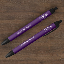 Logo und Lila Text für ein benutzerdefiniertes Unt Kugelschreiber