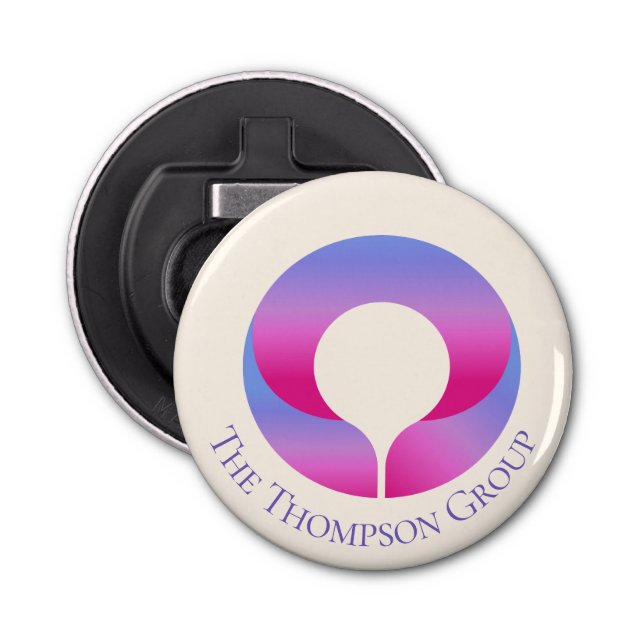 Logo und Name der Firma für kundenspezifische Gesc Flaschenöffner