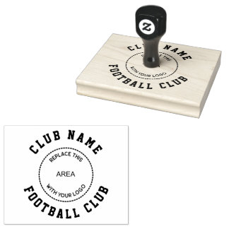 Logo und Name des Football Club Gummistempel