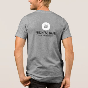 Logo und Namensvorlage für Unternehmen Mens Grau Tri-Blend Shirt
