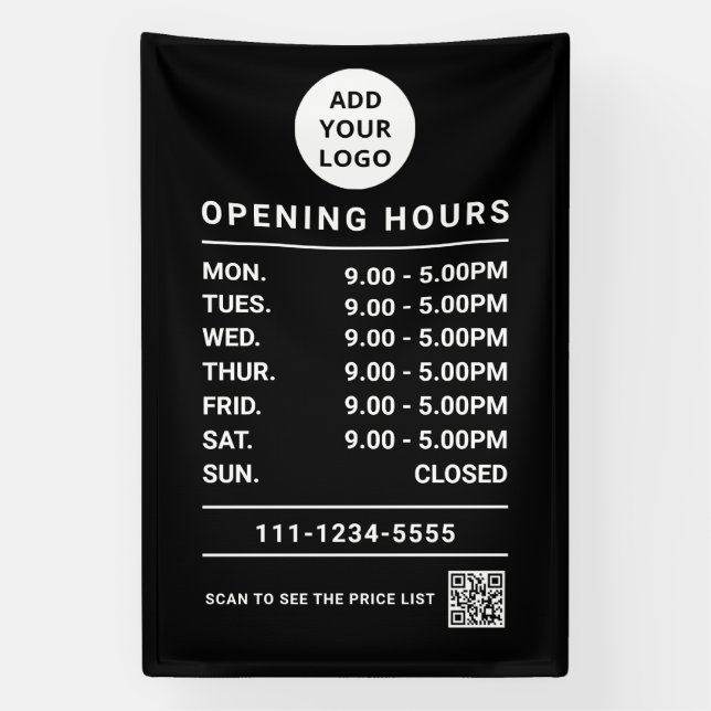Logo und Qr-Code für Black Business Openings Banner (Vertikal)