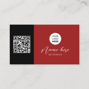 Logo und QR-Code   Minimalistisches Berufliches Sc Visitenkarte