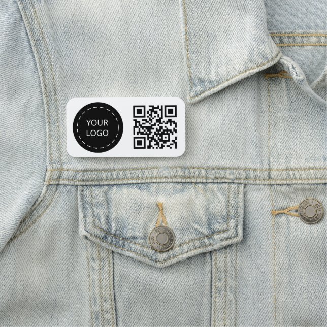 Logo und QR-Code Namensschild (Beispiel)