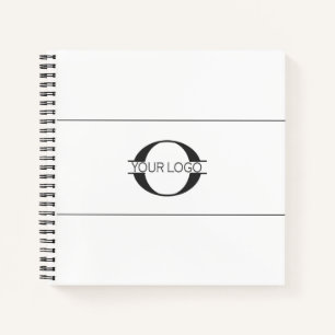 Logo und Social Media-Symbole Schwarz/Weiß-ID810 Notizbuch