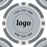 Logo und Text-Business-Werbemittel Blau Pokerchips<br><div class="desc">Einfaches Logo und benutzerdefinierter Text für die Werbung Ihres Unternehmens. Ersetzen Sie das Logo und den Text durch Ihren eigenen,  um es anzupassen. Minimalistisch und beruflich,  um Ihre Marke widerzuspiegeln.</div>