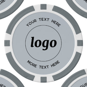 Logo und Text-Business-Werbemittel Blau Pokerchips