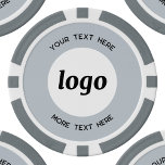 Logo und Text-Business-Werbemittel Blau Pokerchips<br><div class="desc">Einfaches Logo und benutzerdefinierter Text für die Werbung Ihres Unternehmens. Ersetzen Sie das Logo und den Text durch Ihren eigenen,  um es anzupassen. Minimalistisch und beruflich,  um Ihre Marke widerzuspiegeln.</div>