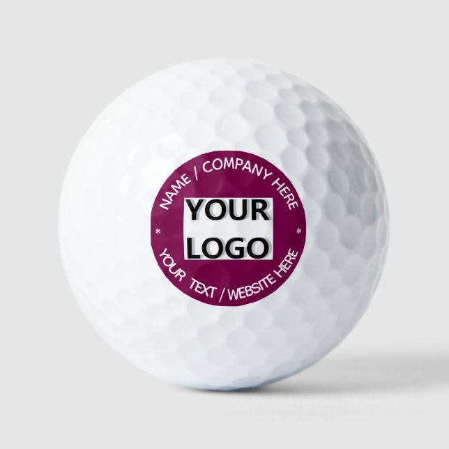 Logo und Text geprägte Stempel Golfbälle Vorlage (Vorderseite)