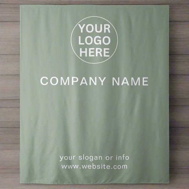 Logo und Text im Format "Grün" in der Bildsprache  Wandteppich (Von Creator hochgeladen)