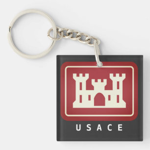 Logo und Text von USACE Schlüsselanhänger