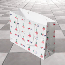 Logo und Weihnachtsbaum für kundenspezifische Unte Große Geschenktüte