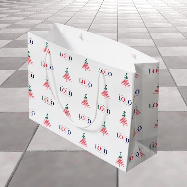 Logo und Weihnachtsbaum für kundenspezifische Unte Große Geschenktüte (Von Creator hochgeladen)