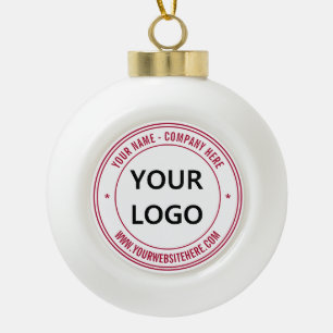 Logo und Weihnachtsdekoration für benutzerdefinier Keramik Kugel-Ornament