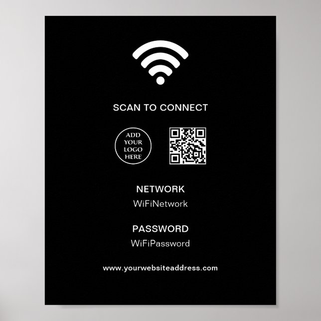 Logo-Unternehmen Corporate Scan Connect WiFi Poster (Vorne)