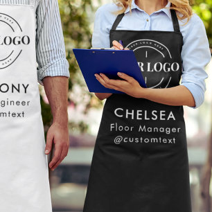 Logo-Unternehmen Firmenname Position Slogan Schürze