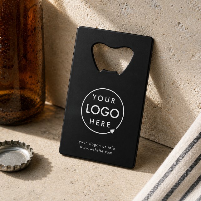 Logo | Unternehmen Minimalistisch Geldbeutel Flaschenöffner (Custom logo credit card bottle opener for branded gifts, events, bars, and giveaways)
