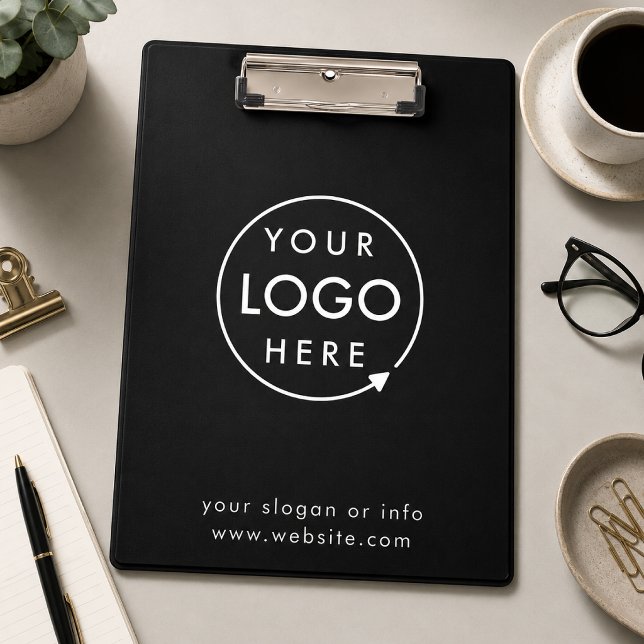 Logo | Unternehmen Minimalistisch Klemmbrett (Custom logo clipboard for business forms, staff checklists, client intake, and office use.)