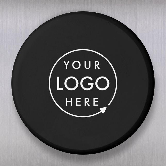 Logo | Unternehmen Minimalistisch Magnet (Sleek black company branded magnets for small business marketing & promotional swag.)