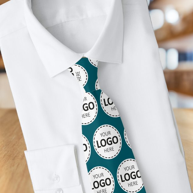 Logo Upload Benutzerdefinierte Krawatte in Teal fü (Von Creator hochgeladen)