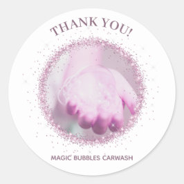 *~* LOGO UPLOAD FOTO DANKEN Siegel Label Runder Aufkleber