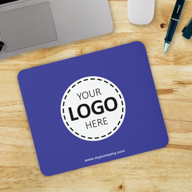 Logo-Upload Modern Simple Blue Mousepad (Von Creator hochgeladen)