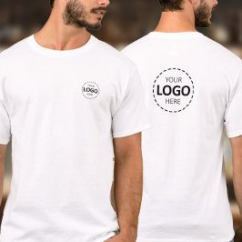 Logo-Upload-Shirt - Mitarbeiter für Front & Back-L T-Shirt