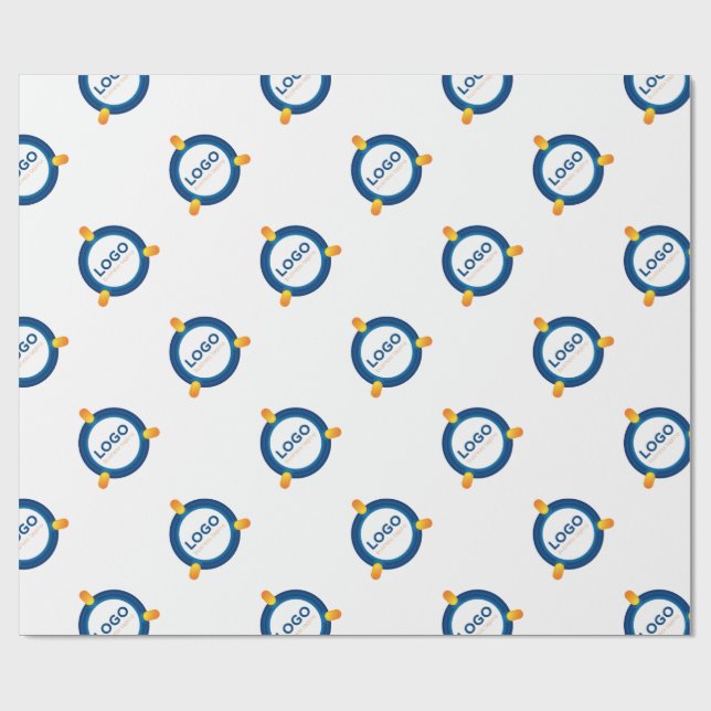 Logo-Verpackung für Unternehmen mit eigener Marke Geschenkpapier (Flach)