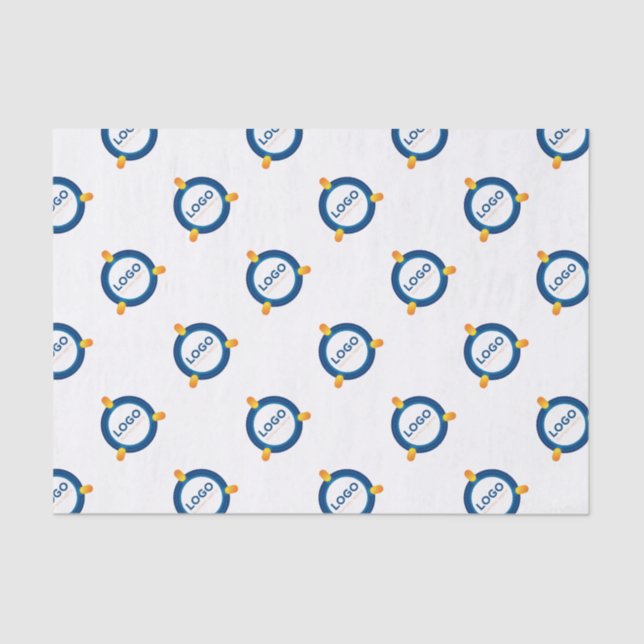 Logo-Verpackung für Unternehmen mit eigener Marke Seidenpapier (Vorderseite)