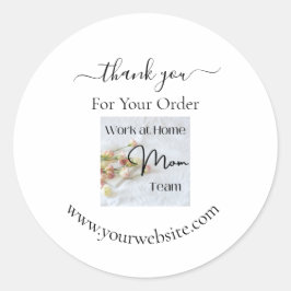 Logo Vielen Dank für den Auftrag für kleine Untern Runder Aufkleber