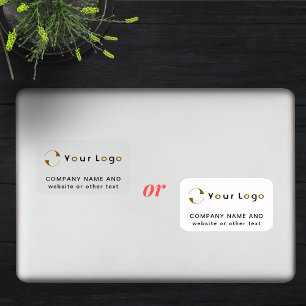 Logo + Vinyl Rechteck Business Company Laptop Aufkleber