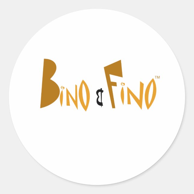 Logo von Bino und Fino Runder Aufkleber (Vorderseite)