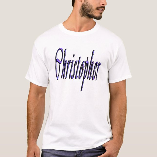Logo von Blue Christopher Name T-Shirt (Vorderseite)
