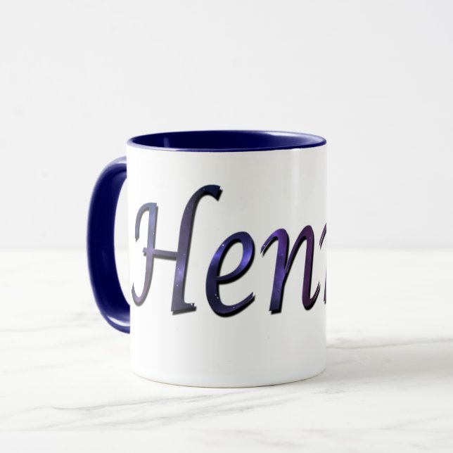 Logo von Blue Henry, Tasse (Vorderseite Links)