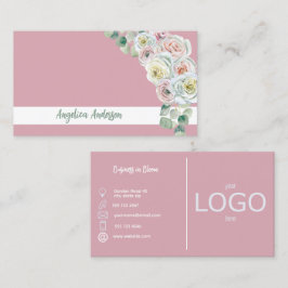 Logo von Blush Bloom Floral Aquarell Company Visitenkarte