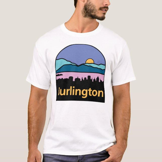 Logo von Burlington, Vermont-Aufkleber T-Shirt (Vorderseite)