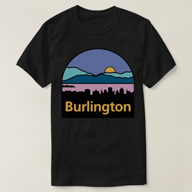 Logo von Burlington, Vermont-Aufkleber T-Shirt (Design vorne)