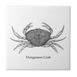 Logo von Dungeness Crab (Line Art. Fliese