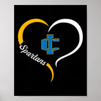Logo von Imlay City Spartans Halbherz Slogan Hs