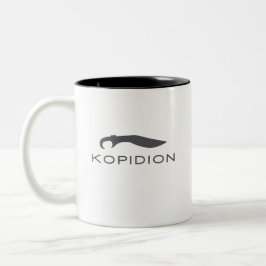 Logo von Kopidion - kleines Schwert Zweifarbige Tasse