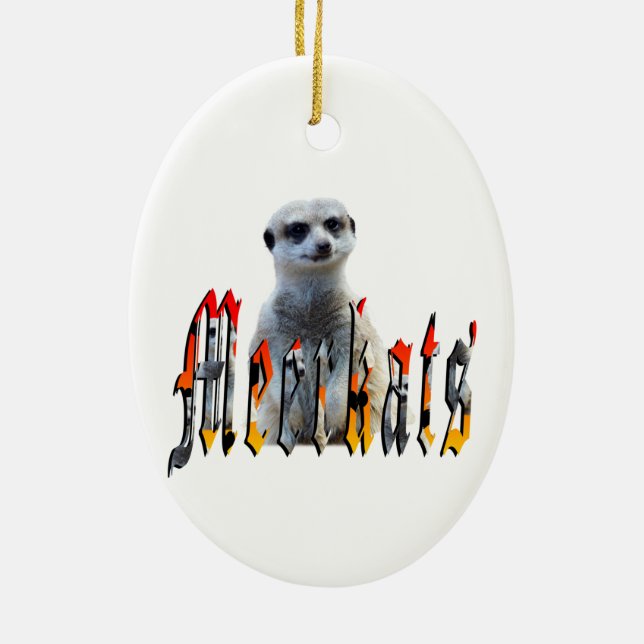 Logo von Meerkat und Meerkats Picture Keramikornament (Hinten)