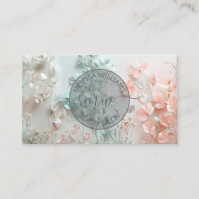 Logo von Pastel Boho Blume Visitenkarte (Vorderseite)