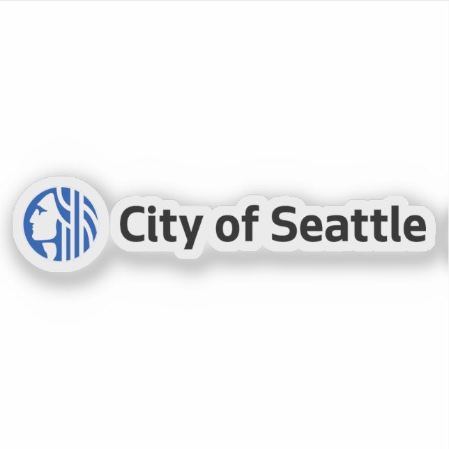 Logo von Seattle, Washington, USA Aufkleber (Vorderseite)