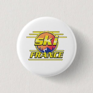 Logo von ski France 80er. Button