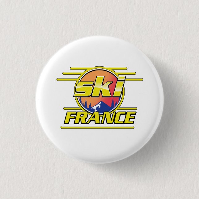 Logo von ski France 80er. Button (Vorderseite)
