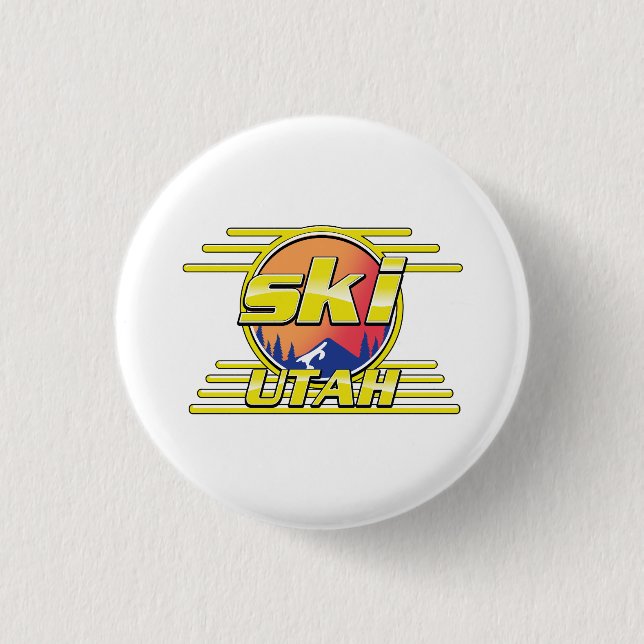 Logo von Utah Ski 1980 Button (Vorderseite)