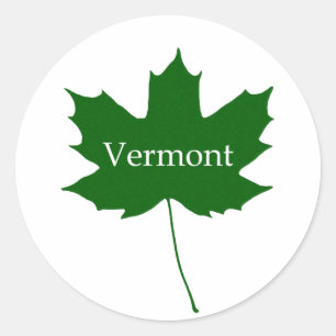 Logo von Vermont USA (Zuckermaple) Runder Aufkleber