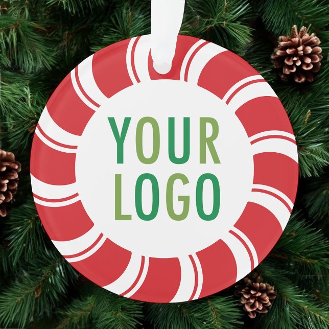 Logo von Weihnachtsfeiertagen Ornament (MISOOK Peppermint Candy Cane Acrylic Christmas Ornament)