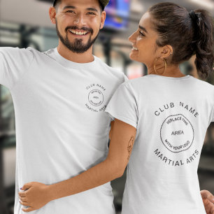 Logo-Vorderseite und Rückseite für den Namen von M T-Shirt